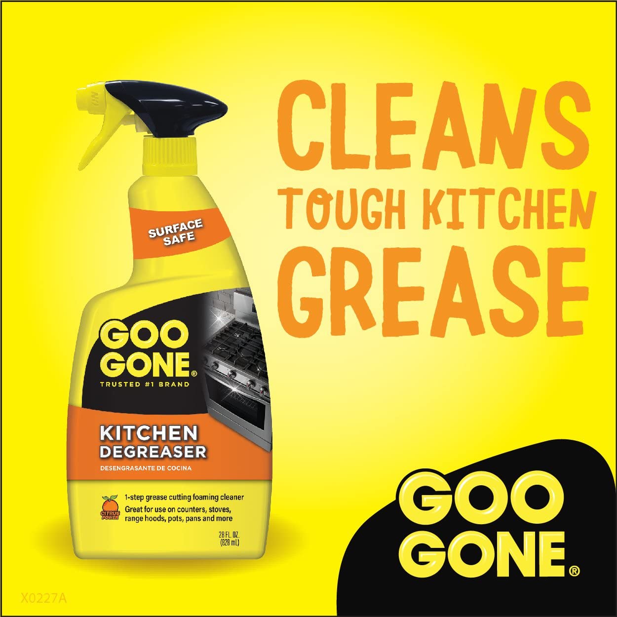 Goo Gone Kitchen Degreaser, FastWorking, Clinging Formula, Residue